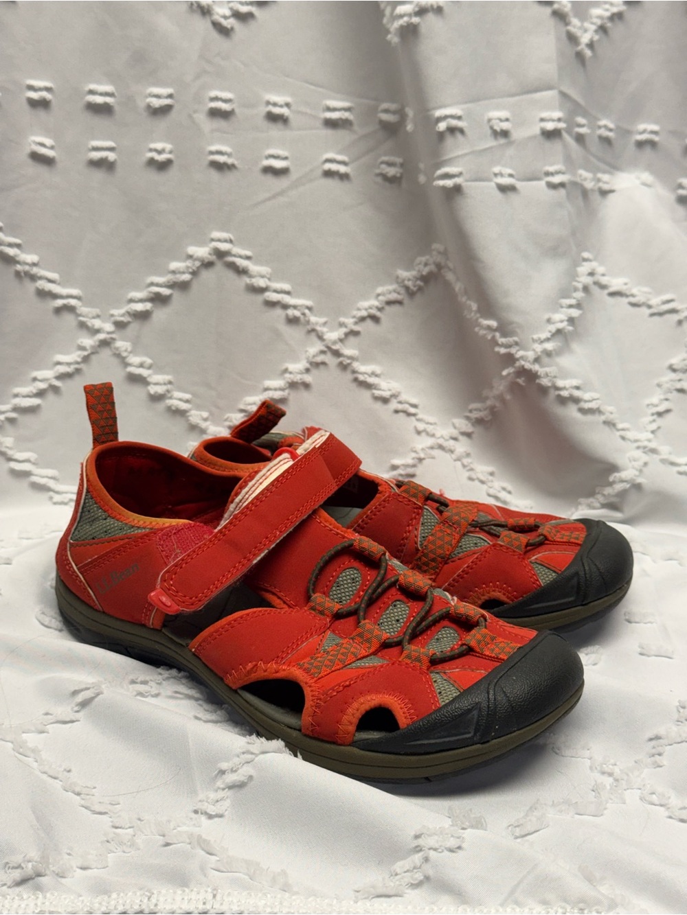 L.L. Bean Boys Orange Outdoor Water Sandals Size 3